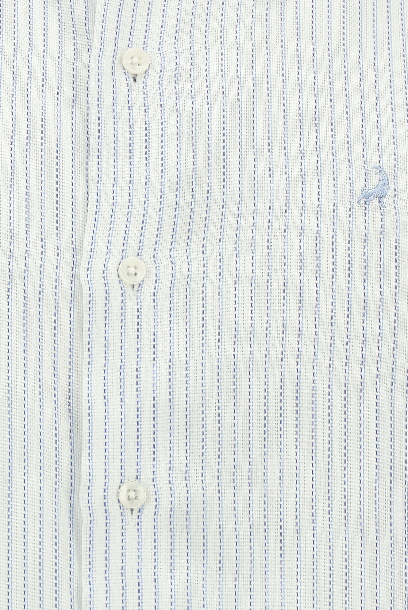 Mavi Uzun Kol Slim Fit Dar Kesim Klasik Çizgili Lyocell Gömlek