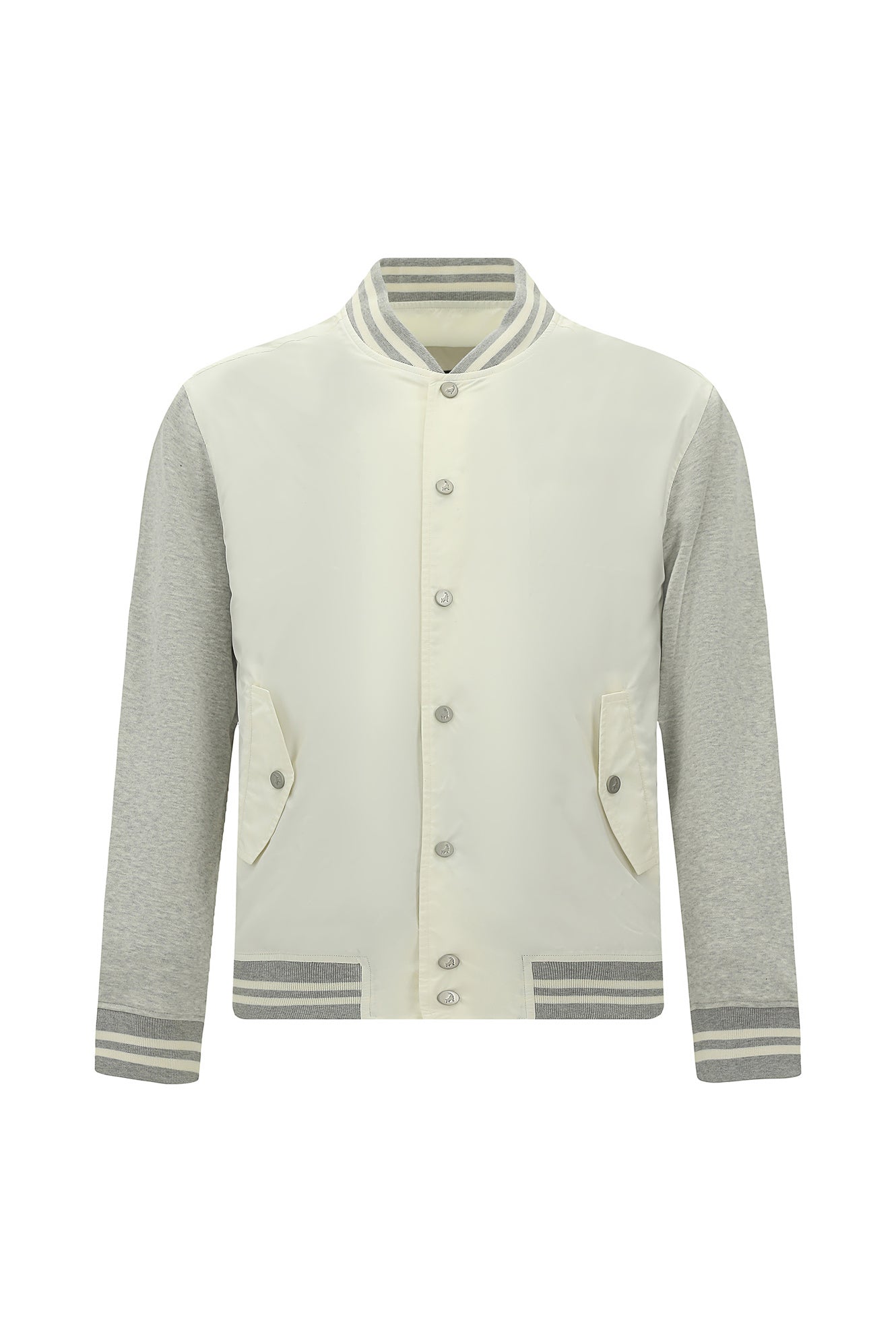 Krem Spor Bomber Ceket Mont
