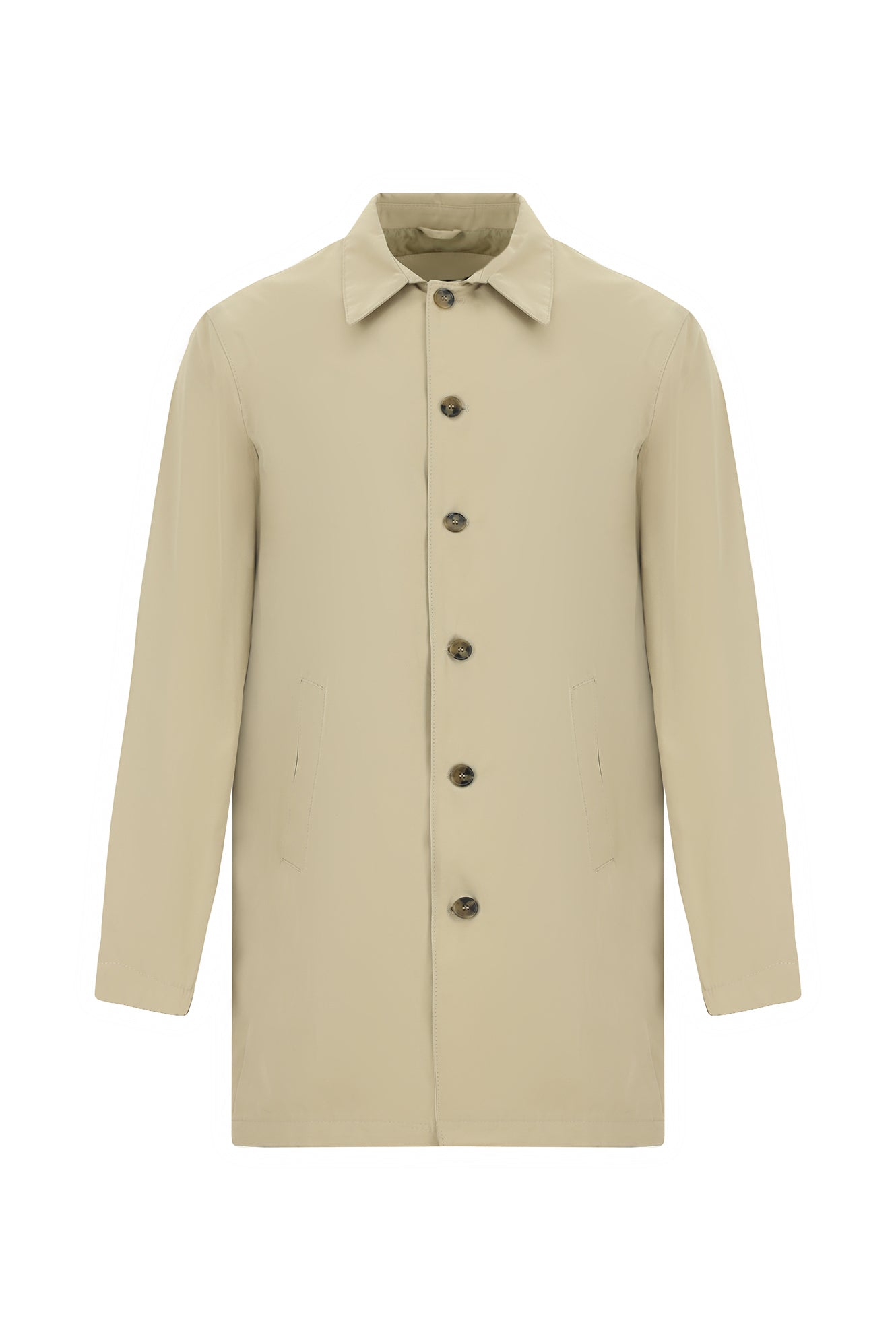 Açık Bej Pamuklu Pardösü & Trençkot