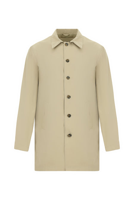 Açık Bej Pamuklu Pardösü & Trençkot