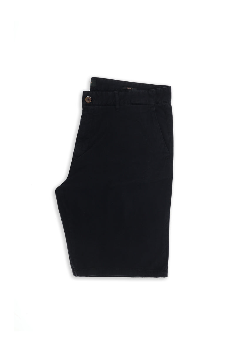 Koyu Lacivert Regular Fit Likralı Bermuda Şort