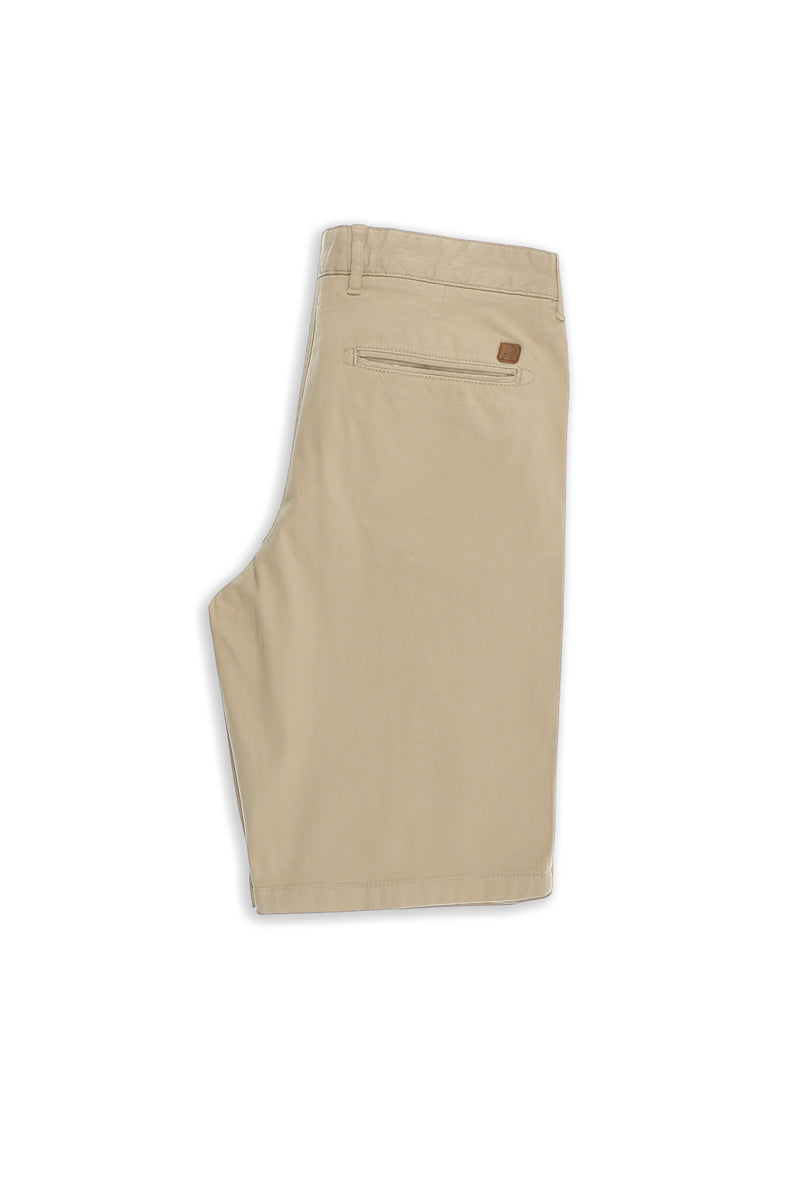 Açık Bej 6 Drop Regular Fit Standart Kesim Likralı Bermuda Şort