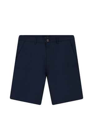 Orta Lacivert Regular Fit Standart Kesim Pamuklu Lyocell Bermuda ?ort