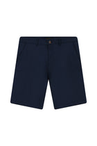 Orta Lacivert Regular Fit Pamuklu Lyocell Bermuda Şort