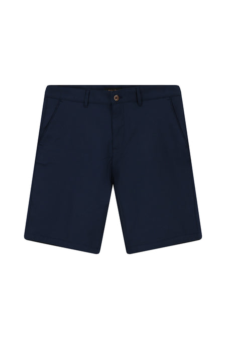Orta Lacivert Regular Fit Pamuklu Lyocell Bermuda Şort