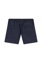 Koyu Lacivert Desenli Deniz Şortu