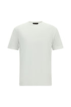 Kırık Beyaz Bisiklet Yaka Regular Fit Modal Karışımlı T-shirt