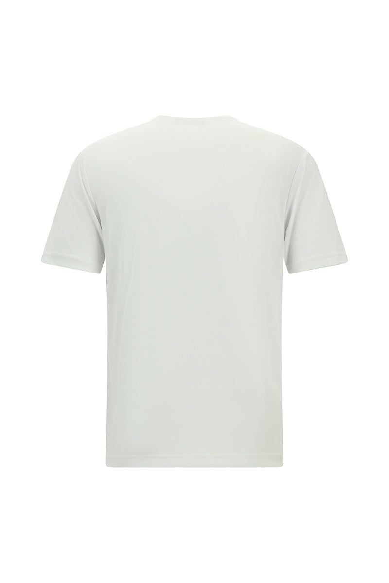 Kırık Beyaz Bisiklet Yaka Regular Fit Modal Karışımlı T-shirt