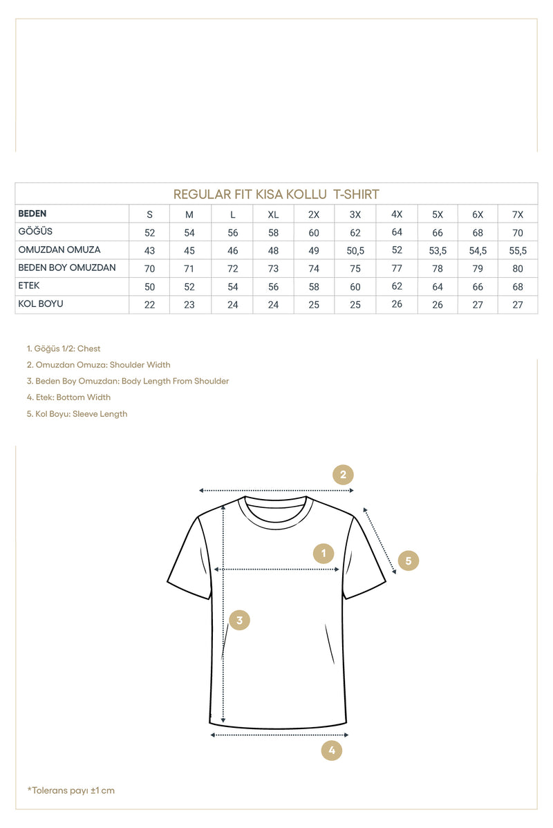 Kırık Beyaz Bisiklet Yaka Regular Fit Modal Karışımlı T-shirt