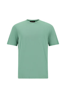 Çağla Yeşili Bisiklet Yaka Regular Fit Modal Karışımlı T-shirt