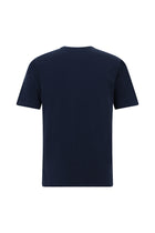 Koyu Lacivert Bisiklet Yaka Regular Fit Nakışlı Pamuk T-shirt