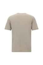 Orta Bej Bisiklet Yaka Regular Fit Nak??l? Pamuk T-shirt-Abdullah Ki??l?