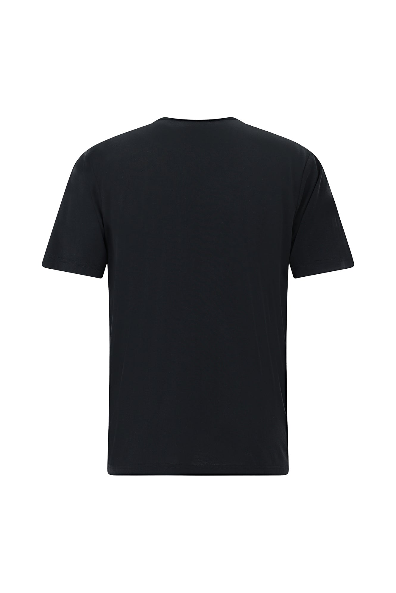Siyah Bisiklet Yaka Oversize Bask?l? T-shirt-Abdullah Ki??l?