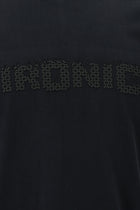 Siyah Bisiklet Yaka Oversize Baskılı T-shirt