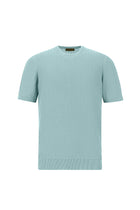 Mavi Bisiklet Yaka Regular Fit Desenli Pamuk İtalyan Triko T-shirt