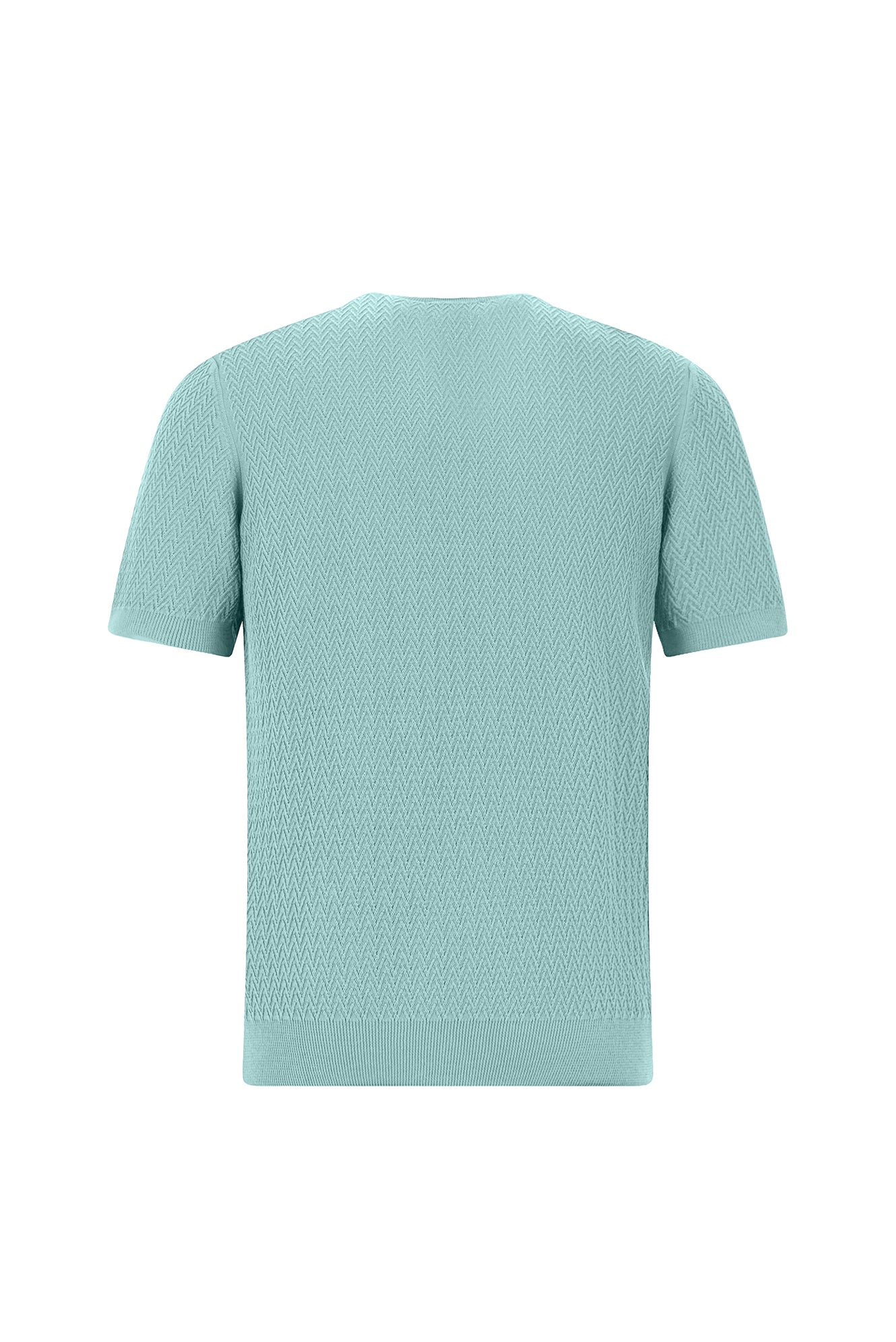 Mavi Bisiklet Yaka Regular Fit Desenli Pamuk İtalyan Triko T-shirt