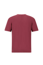 Koyu Bordo Bisiklet Yaka Regular Fit Desenli Pamuk İtalyan Triko T-shirt
