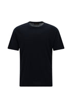 Koyu Lacivert Bisiklet Yaka Oversize Desenli Pamuk T-shirt