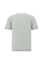 Orta Gri Melanj Bisiklet Yaka Slim Fit Dar Kesim Pamuklu T-shirt