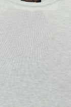 Orta Gri Melanj Bisiklet Yaka Slim Fit Dar Kesim Pamuklu T-shirt