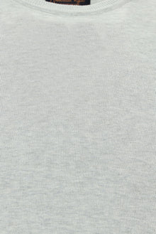 Orta Gri Melanj Bisiklet Yaka Slim Fit Dar Kesim Pamuklu T-shirt