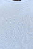 Açık Mavi Melanj Bisiklet Yaka Slim Fit Dar Kesim Pamuklu T-shirt