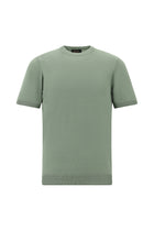 Küf Yeşili Bisiklet Yaka Slim Fit Dar Kesim Pamuklu T-shirt