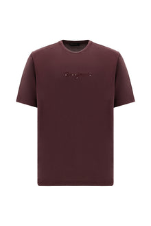 Açık Bordo Bisiklet Yaka Slim Fit Dar Kesim Nakışlı T-shirt