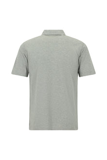 Orta Gri Melanj Regular Fit Pamuklu Polo Yaka T-shirt