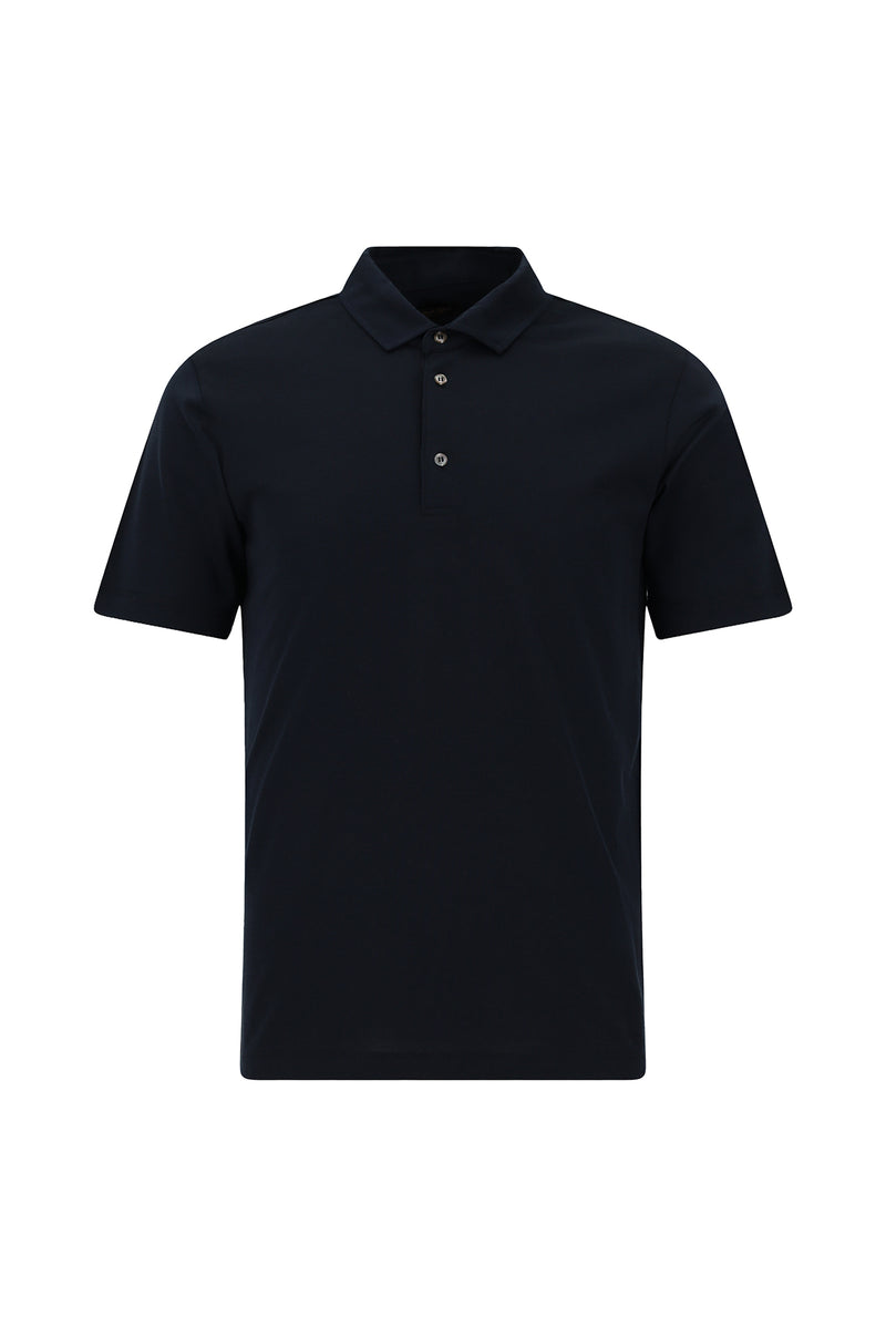 Koyu Lacivert Regular Fit Pamuklu Polo Yaka T-shirt