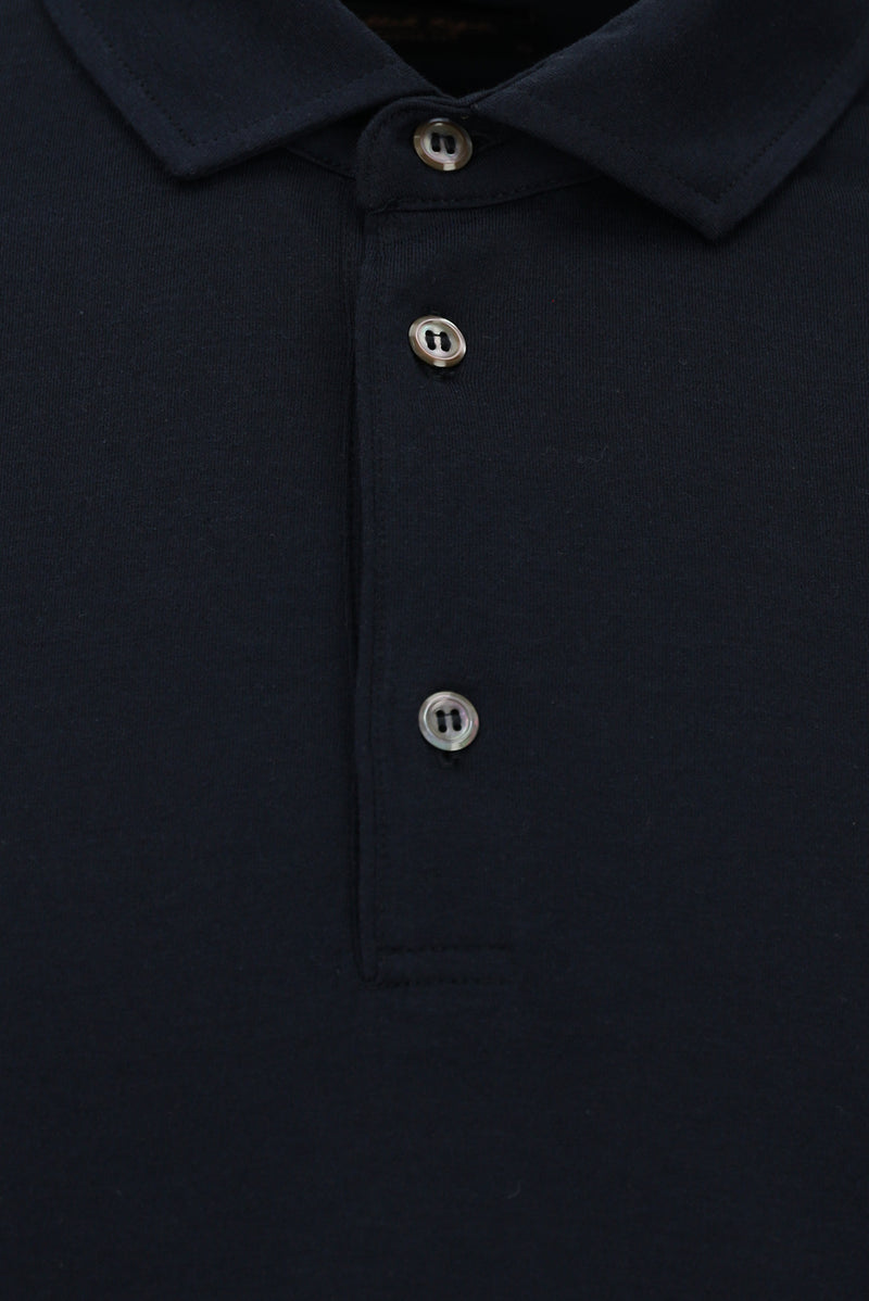 Koyu Lacivert Regular Fit Pamuklu Polo Yaka T-shirt