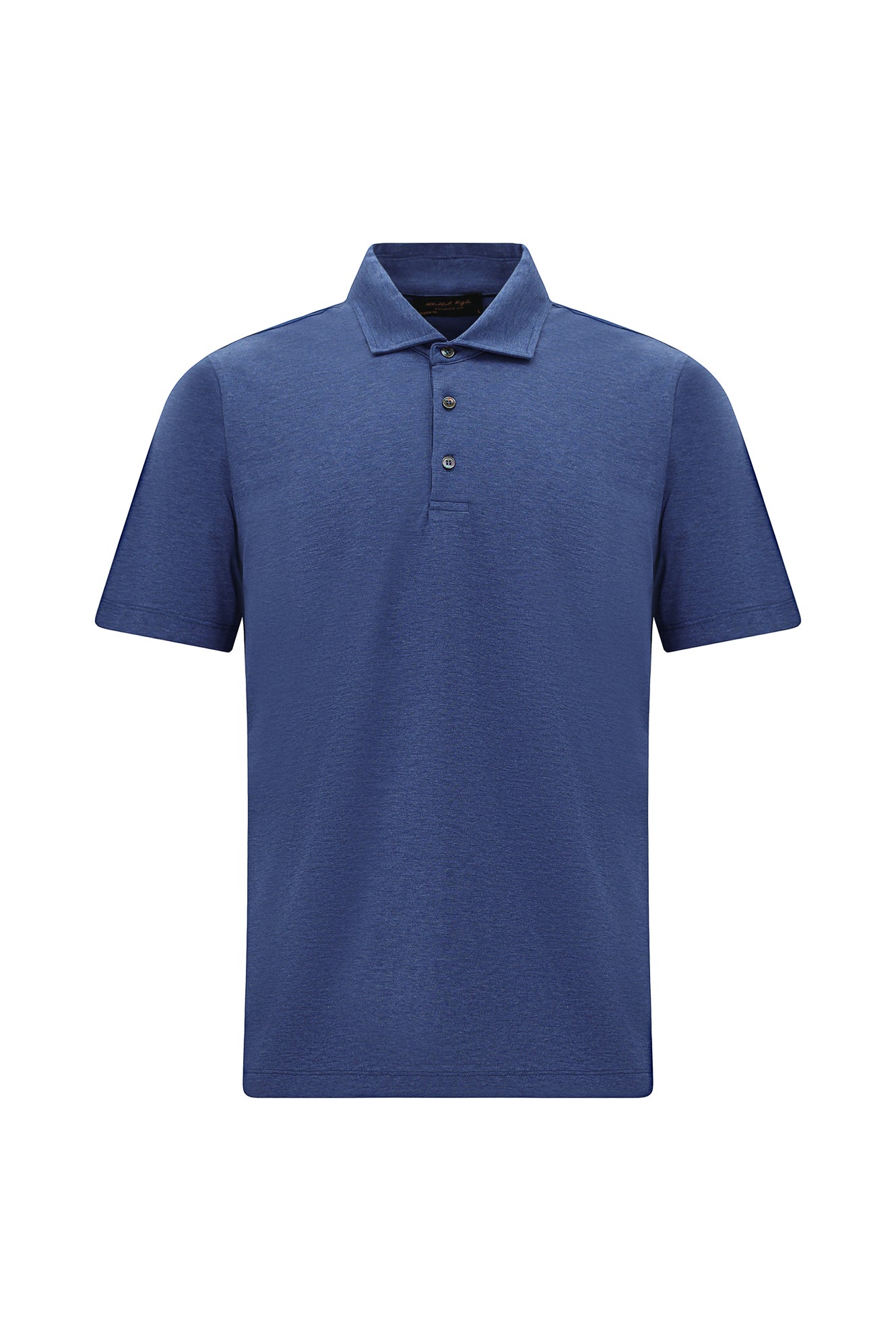 İndigo Melanj Regular Fit Pamuklu Polo Yaka T-shirt