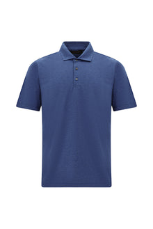 İndigo Melanj Regular Fit Pamuklu Polo Yaka T-shirt