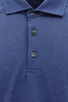 İndigo Melanj Regular Fit Pamuklu Polo Yaka T-shirt