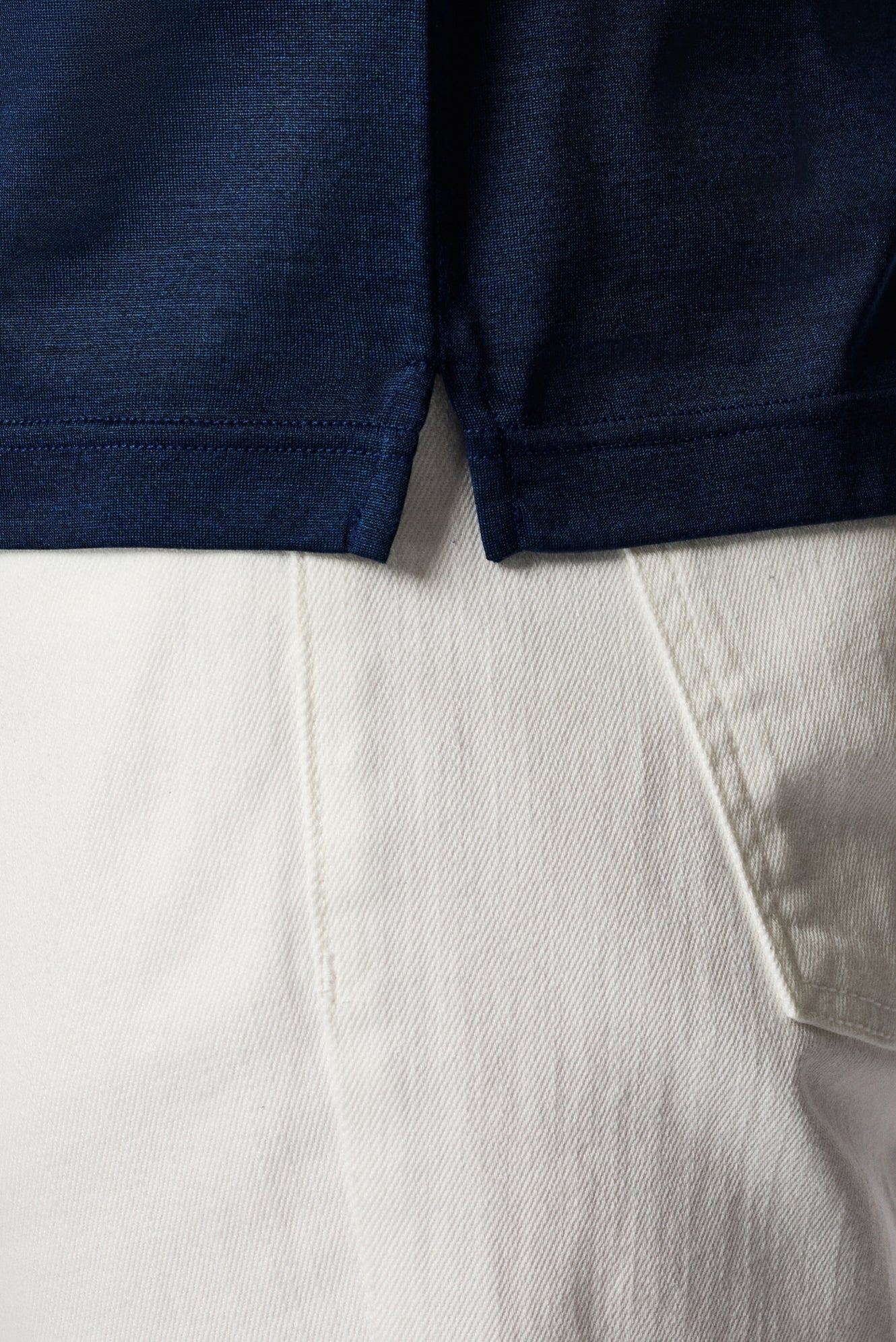 Koyu Lacivert Regular Fit %100 İpek Düğmeli Polo Yaka İtalyan T-shirt