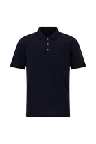 Açık Lacivert Regular Fit Desenli Nakışlı Cepli Merserize Pamuk Polo Yaka T-shirt