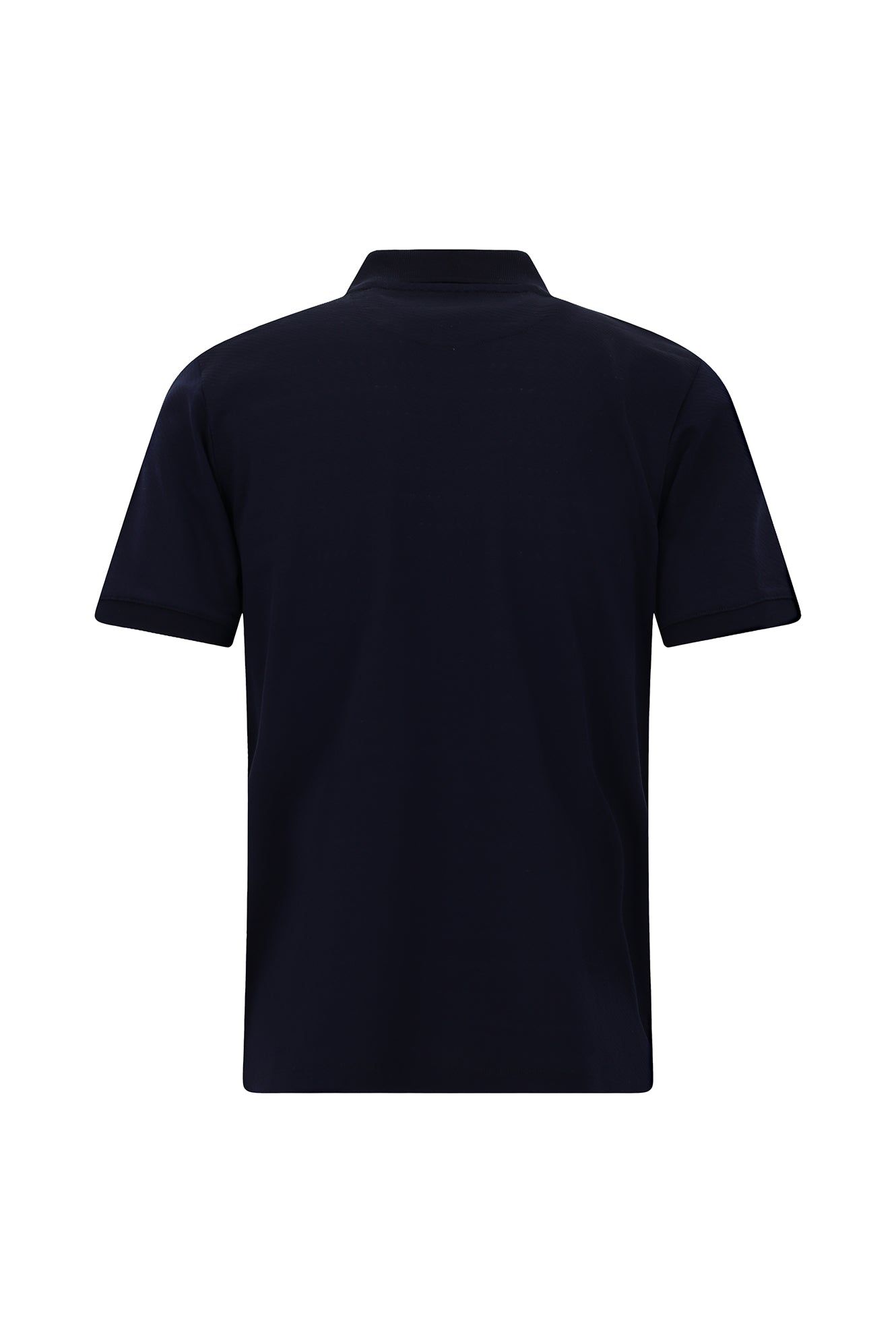 Açık Lacivert Regular Fit Desenli Nakışlı Cepli Merserize Pamuk Polo Yaka T-shirt