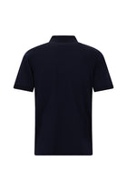 Açık Lacivert Regular Fit Desenli Nakışlı Cepli Merserize Pamuk Polo Yaka T-shirt