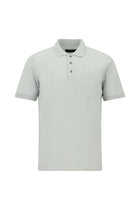 Taş Regular Fit Desenli Nakışlı Cepli Merserize Pamuk Polo Yaka T-shirt