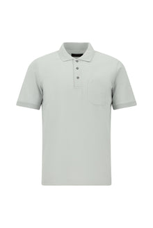 Taş Regular Fit Desenli Nakışlı Cepli Merserize Pamuk Polo Yaka T-shirt