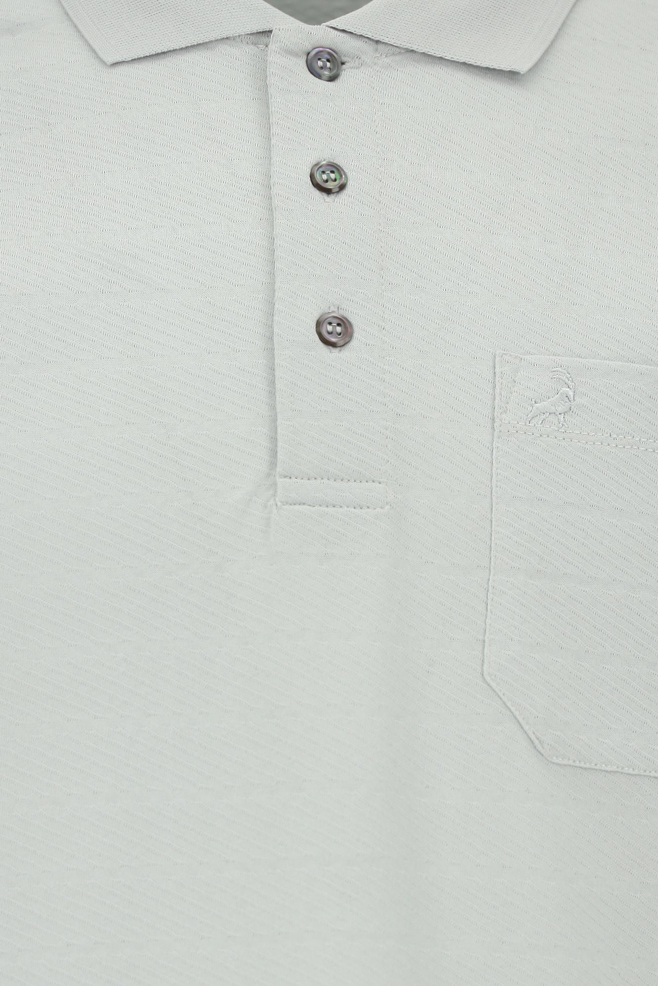 Taş Regular Fit Desenli Nakışlı Cepli Merserize Pamuk Polo Yaka T-shirt