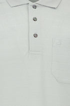 Taş Regular Fit Desenli Nakışlı Cepli Merserize Pamuk Polo Yaka T-shirt