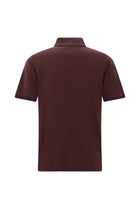 Koyu Bordo Regular Fit Desenli Nakışlı Cepli Merserize Pamuk Polo Yaka T-shirt