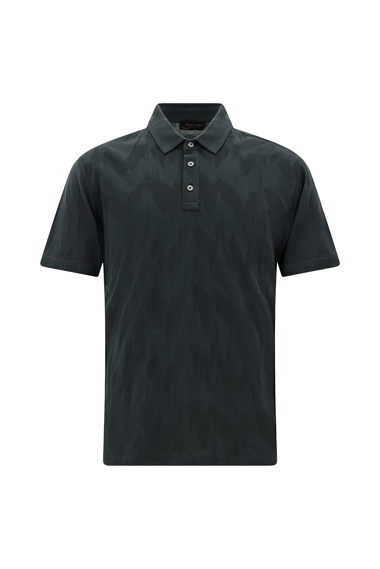 Asker Haki Regular Fit Desenli Merserize Pamuk Polo Yaka T-shirt