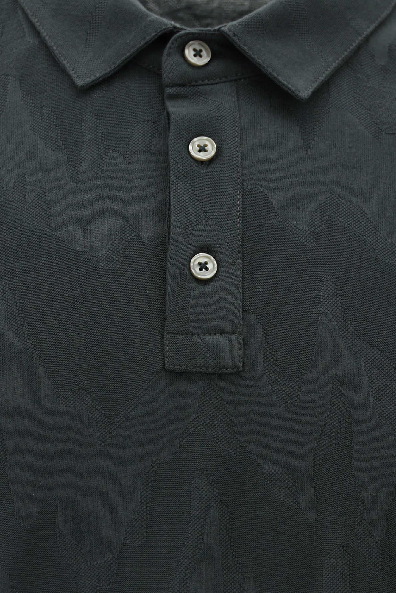 Asker Haki Regular Fit Desenli Merserize Pamuk Polo Yaka T-shirt