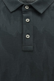 Asker Haki Regular Fit Desenli Merserize Pamuk Polo Yaka T-shirt
