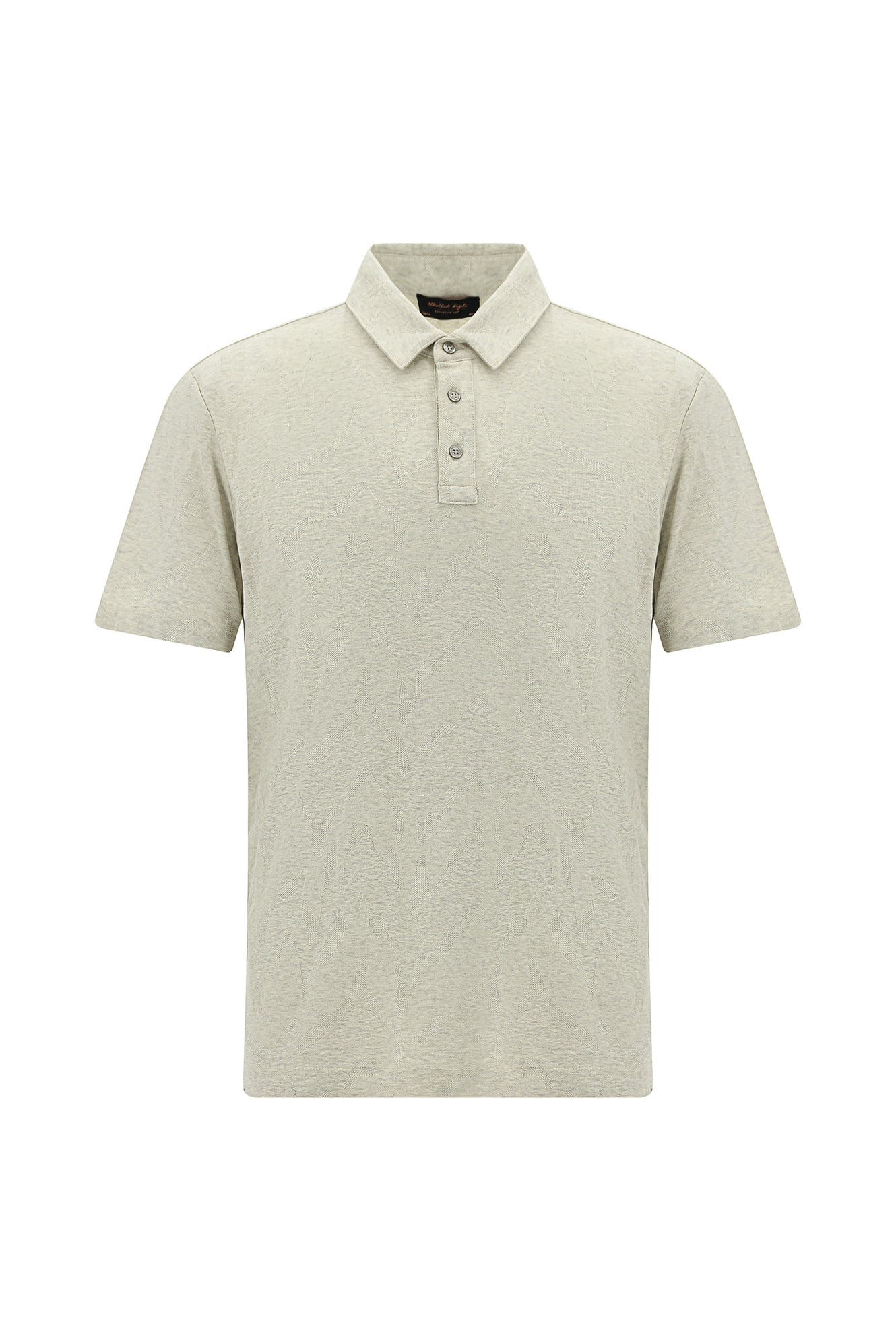 Taş Regular Fit Desenli Merserize Pamuk Polo Yaka T-shirt