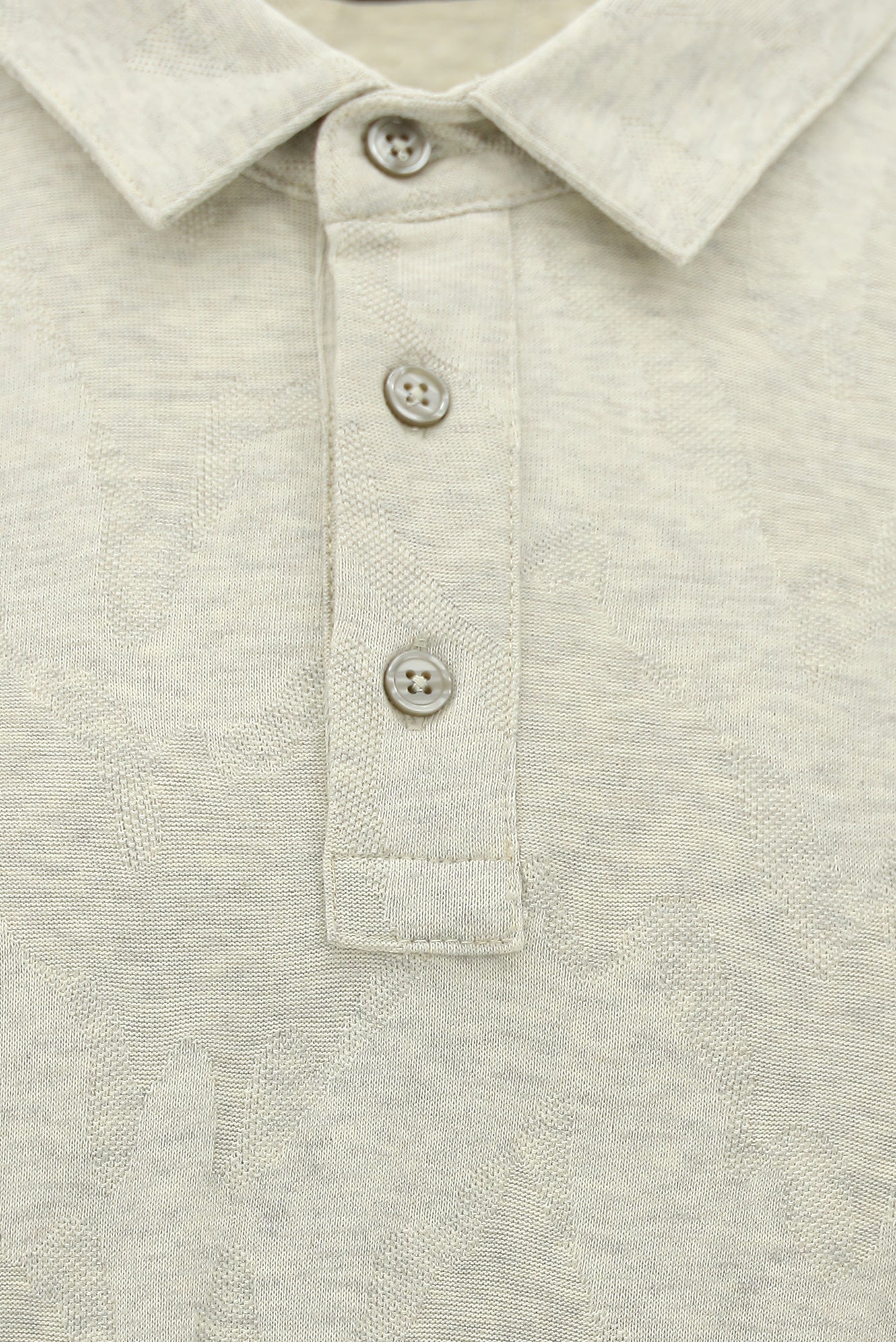 Taş Regular Fit Desenli Merserize Pamuk Polo Yaka T-shirt