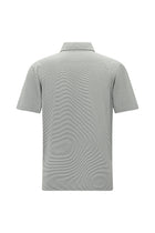 Orta Gri Regular Fit Çizgili Cepli Merserize Pamuk Polo Yaka T-shirt