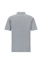 Açık Lacivert Regular Fit Çizgili Cepli Merserize Pamuk Polo Yaka T-shirt
